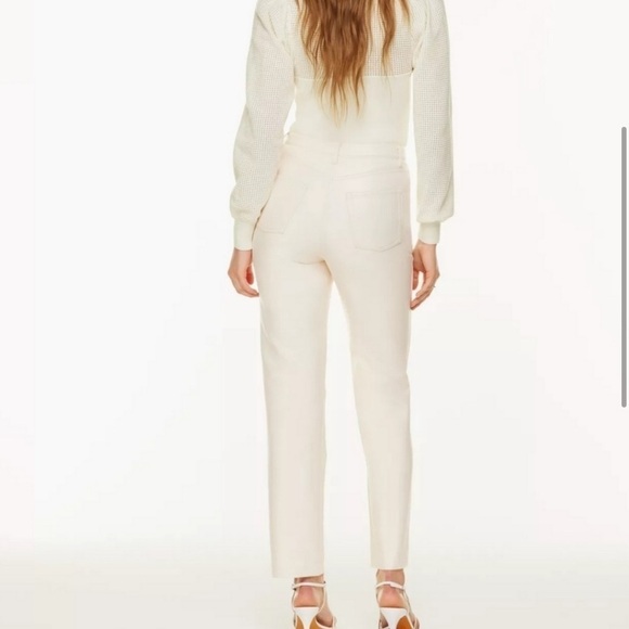 Wilfred The Melina Pant High-waisted Straight Leg Vegan Leather Pans Ivory Sz 2 - Picture 3 of 17